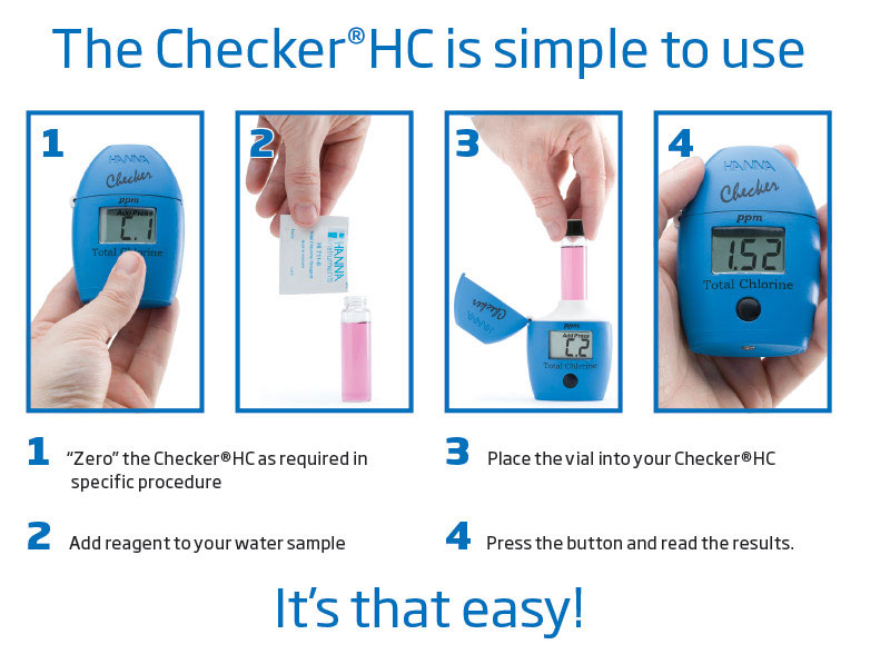 Hanna Insturments HI-762 Ultra Low Range Free Chlorine Handheld Colorimeter Checker 