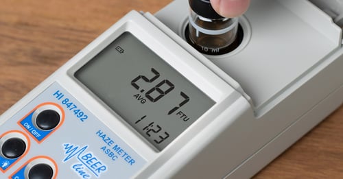 Haze Turbidity Meter for Beer - HI87492 in use