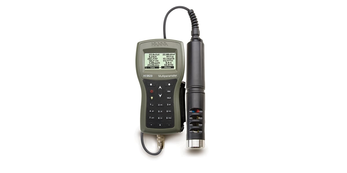 Hanna Instruments pH-ISE-ORP-EC-TDS-Salinity-DO Waterproof GPS. HI9829