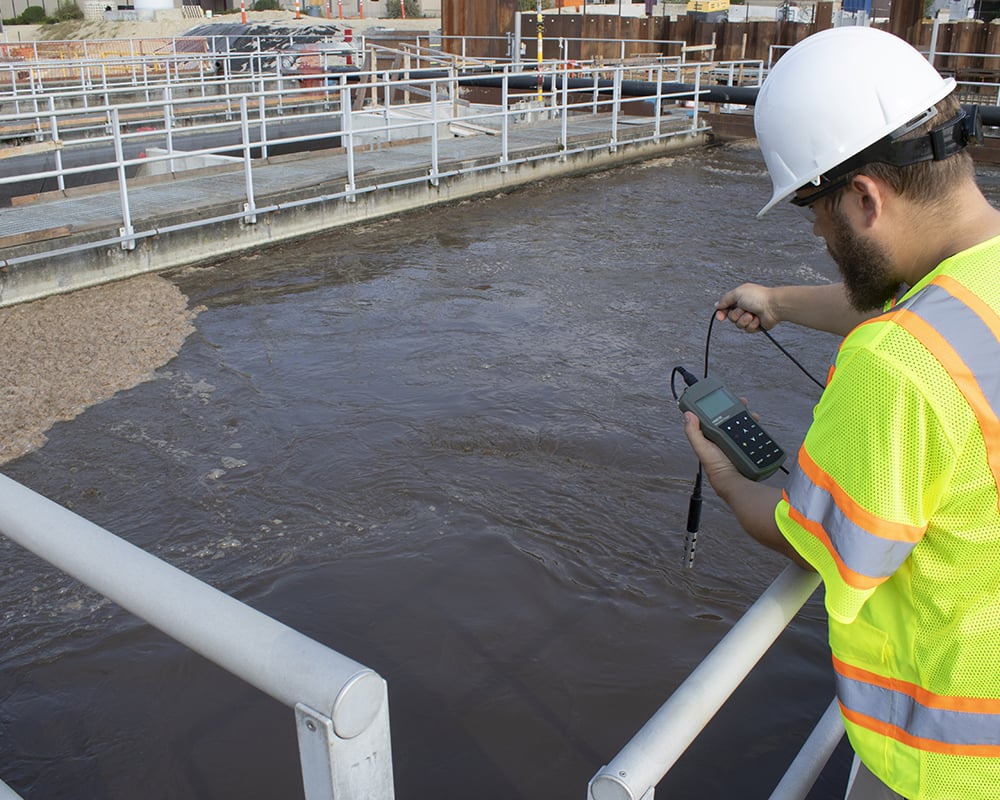 Man Testing Waste Water